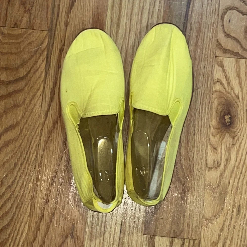UK FunkyFashion Unisex Women Men Javer Flossy Espadrille Plimsoll Flat Yellow 9